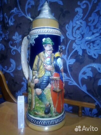 Антикварная пивная кружка 2 литра Германия