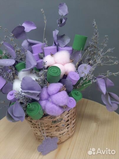 Корзина с сухоцветами