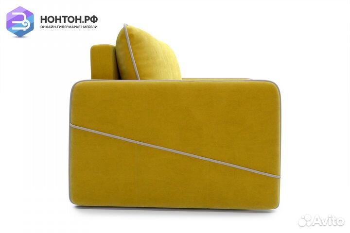 Диван еврокнижка Энерджи горчичный