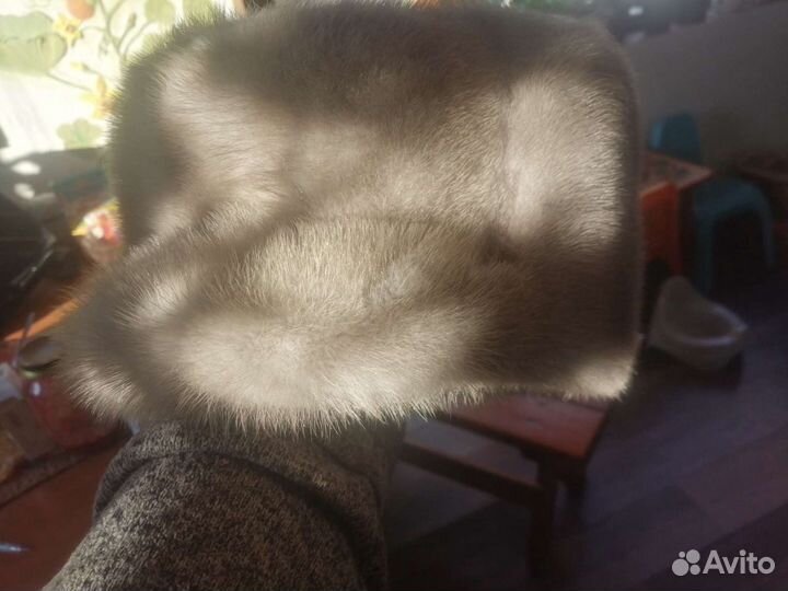 Норковая шапка мужская 56-57