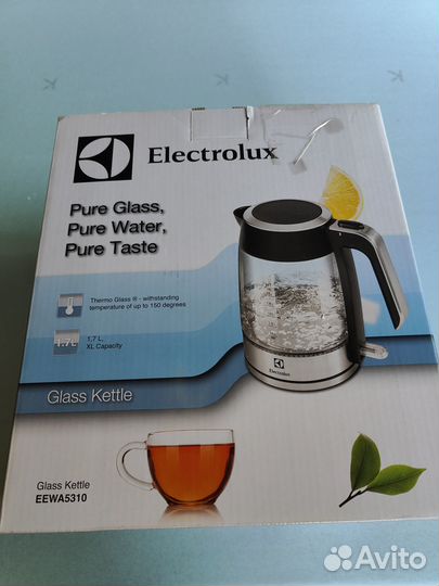 Чайник новый электрический стеклянный с трещиной