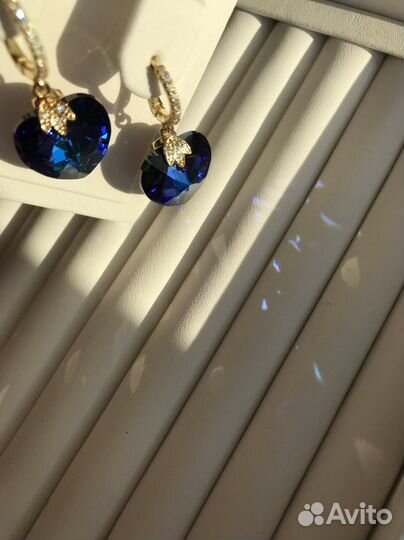 Серьги с кристалами swarovski