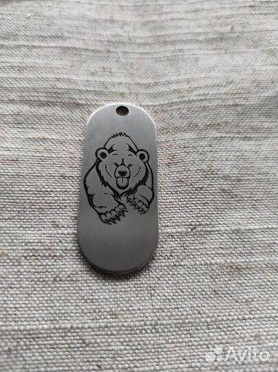 Жетон из нержавеющей стали, армейский