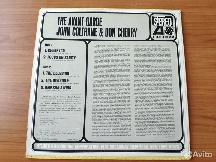 John Coltrane & Don Cherry – The Avant-Garde, 1966