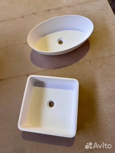 Раковина накладная из искусственного камня