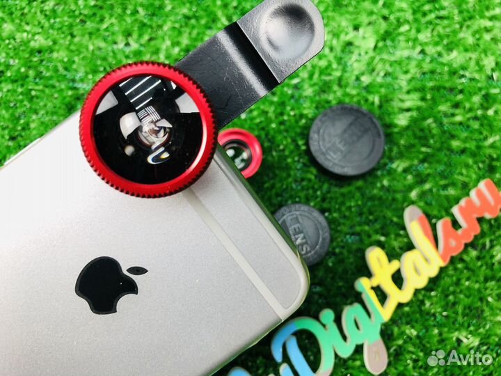 Объектив для телефона 3в1 (фишай, макро, широкий)