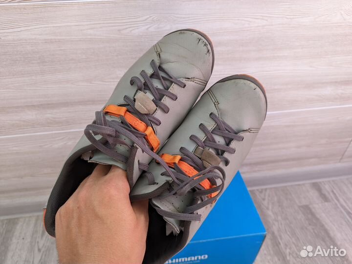Велотуфли SPD Shimano SH-XC5 Серо-оранжевые
