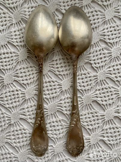 Мельхиоровые столовые ложки СССР 2 шт