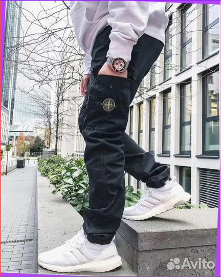 Широкие штаны Stone Island (Арт товара: 37886)