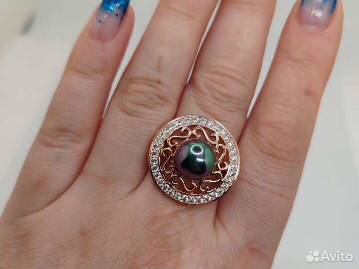 Шикарный набор, чёрный жемчуг, 20р