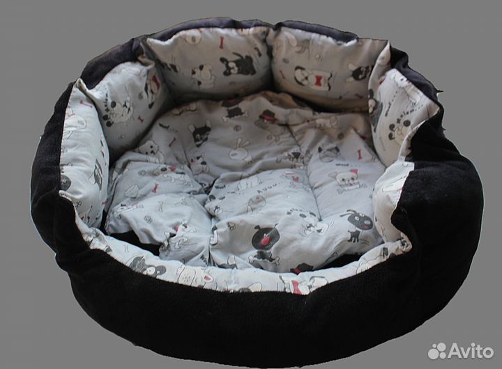 Лежанка для собак кошек двусторонняя