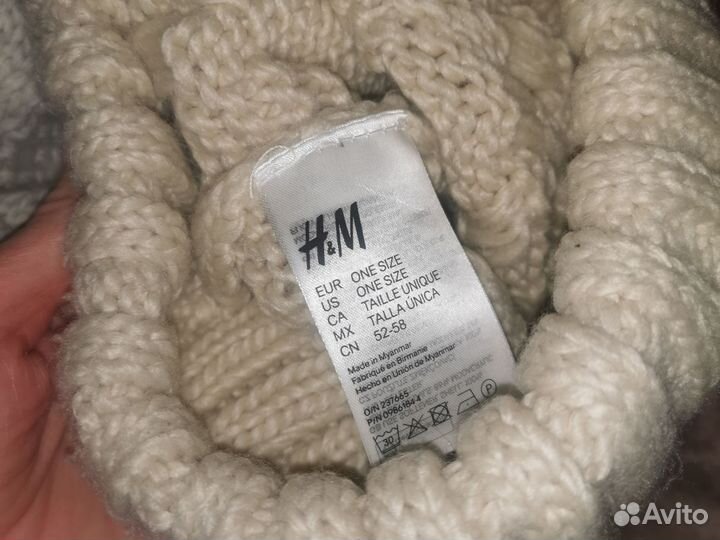 Шапка женская h&m, размер 52-58