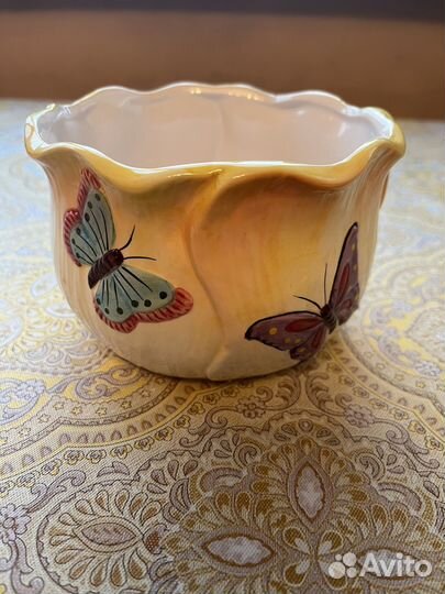 Конфетница миска керамическая бабочки