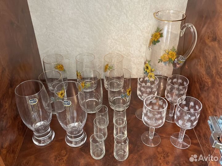 Посуда рюмки, стопки, стаканы, бокалы хрусталь итп