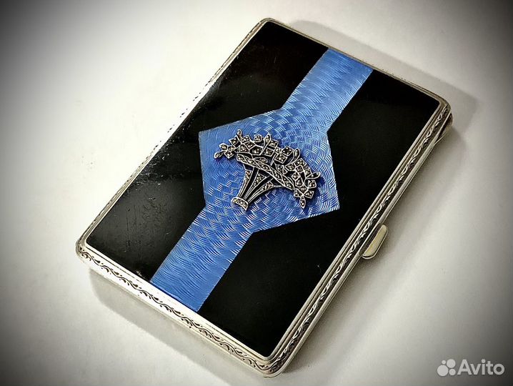 Портсигар антик редкий серебро 1929 год