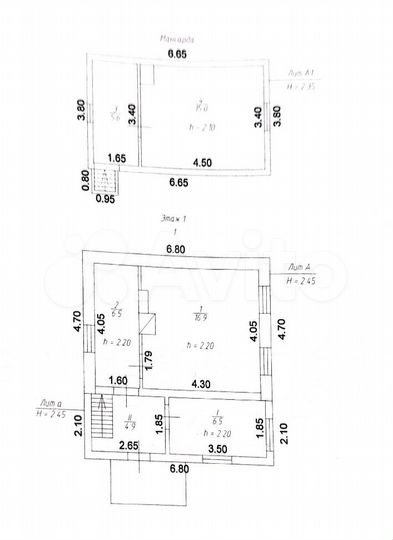 Дача 46 м² на участке 7 сот.