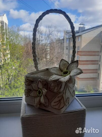 Корзина из джута