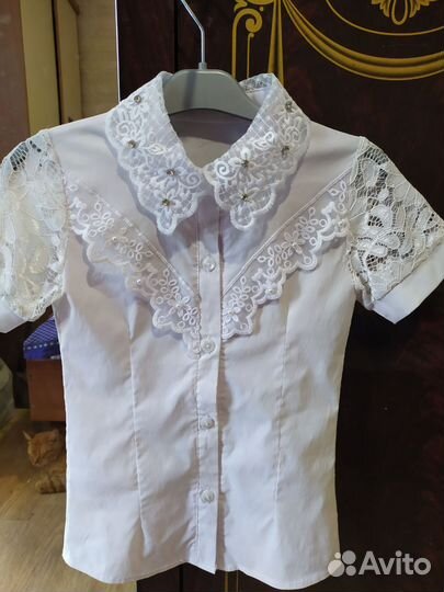 Блузка белая школьная