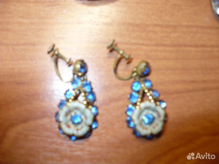 Антикварные серьги и кулон