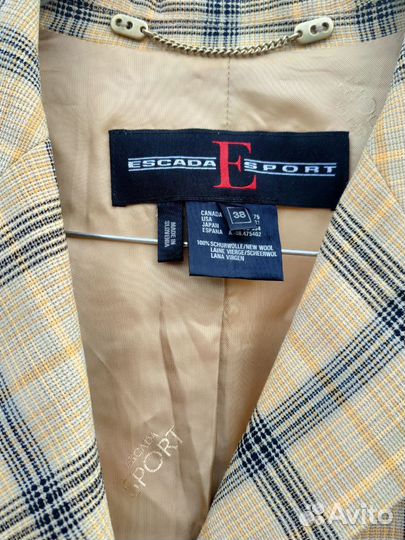 Escada Sport винтажный шерстяной пиджак
