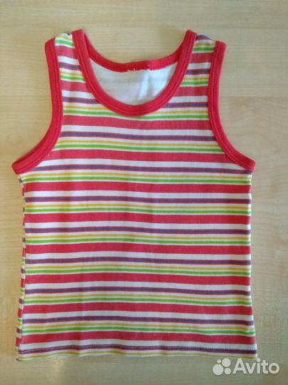 Яркая майка на девочку 1-2 года