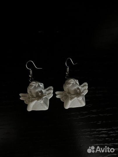 Сережки ангелы