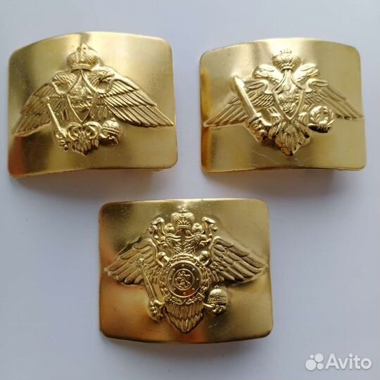 Бляха латунная Российская Армия и мвд на ремень