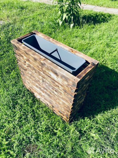 Кашпо для цветов деревянное