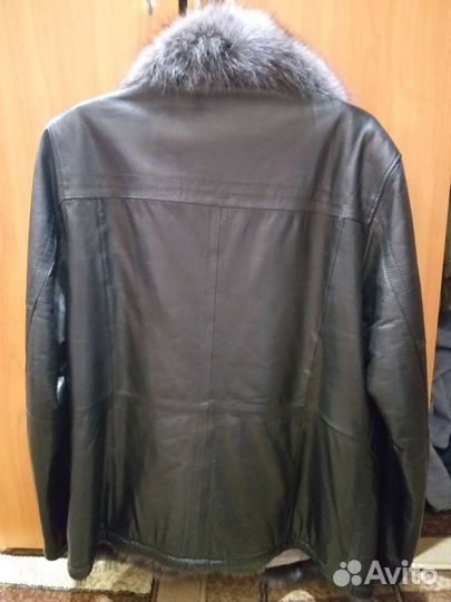 Кожаная куртка зимняя