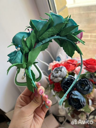 Ободок с цветами