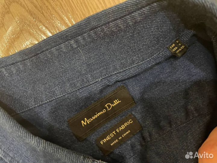 Джинсовая рубашка massimo dutti