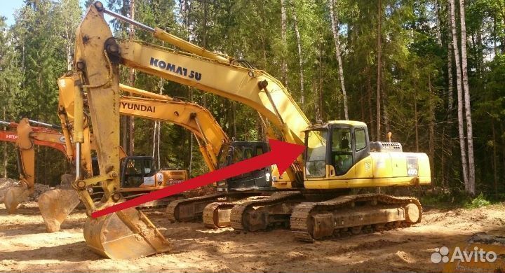 Стекло лобовое на Komatsu 400-7