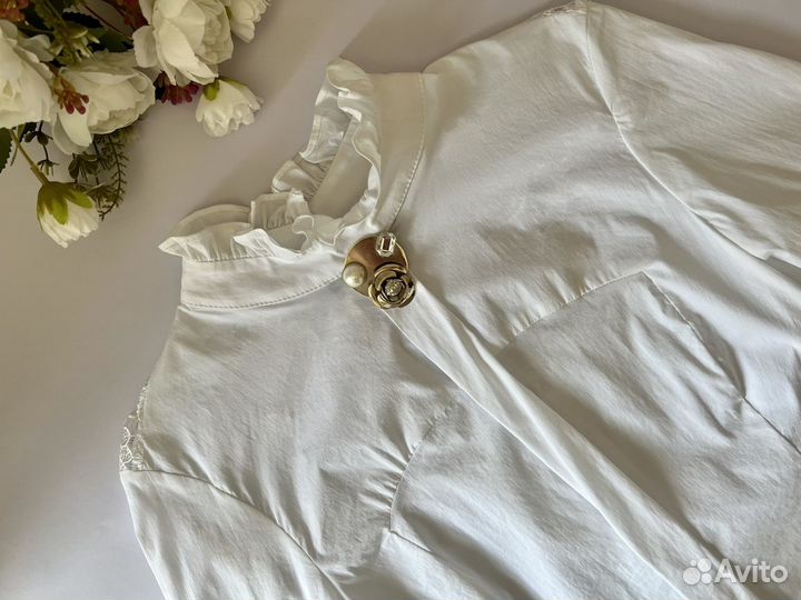 Блузка женская белая 42 44 блузка нарядная