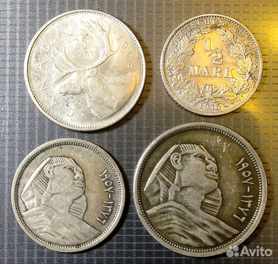 Коллекция монет Бельгия Германия Египет Бразилия