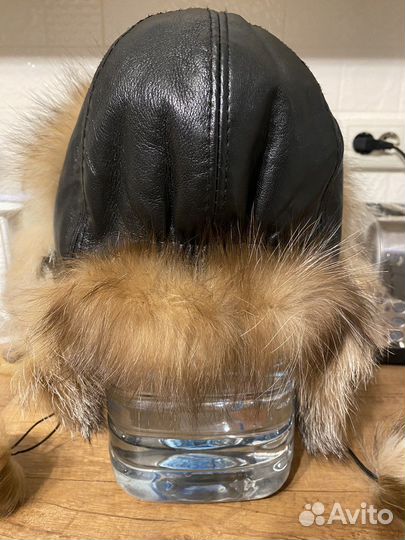 Шапка ушанка из чернобурки женская