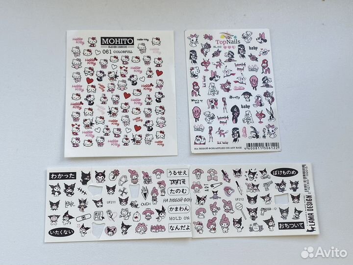 Слайдеры для ногтей, декор