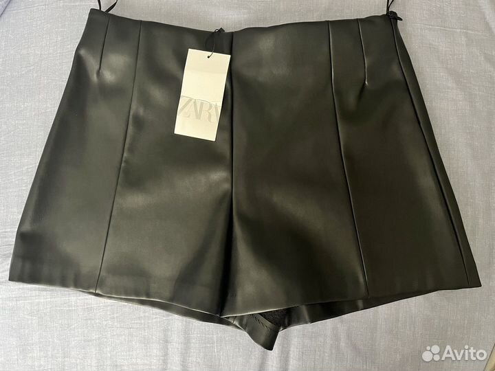 Шорты Zara новые экокожа L