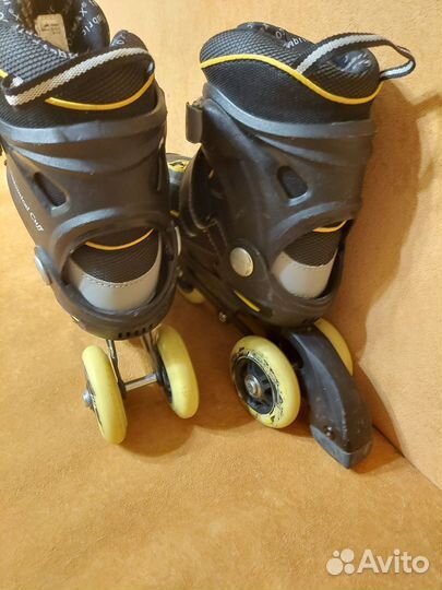 Роликовые коньки размер 39 черные