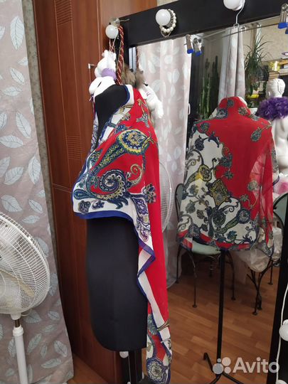 Набор Винтаж ретро шейных платков шелк шифон бу