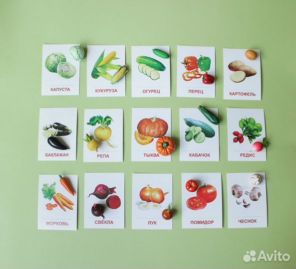 Набор 30 шт. фрукты и овощи из полимерной глины