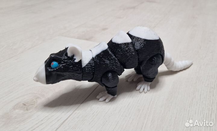 Крыса шарнирная, подвижная. 25 см (3D печать)