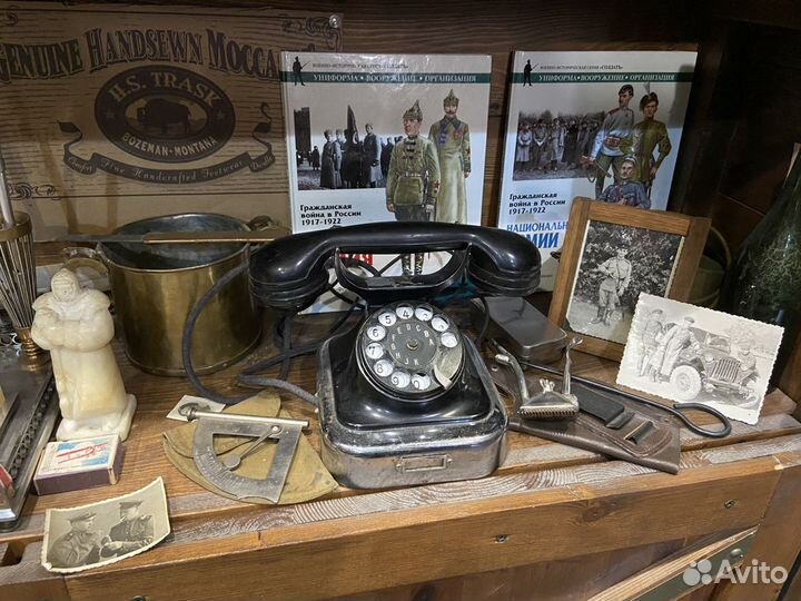Старинный телефон, трофейный Германия 1930г