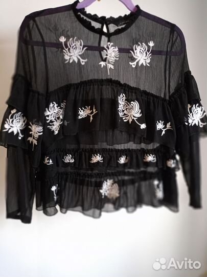 Прозрачная блузка zara