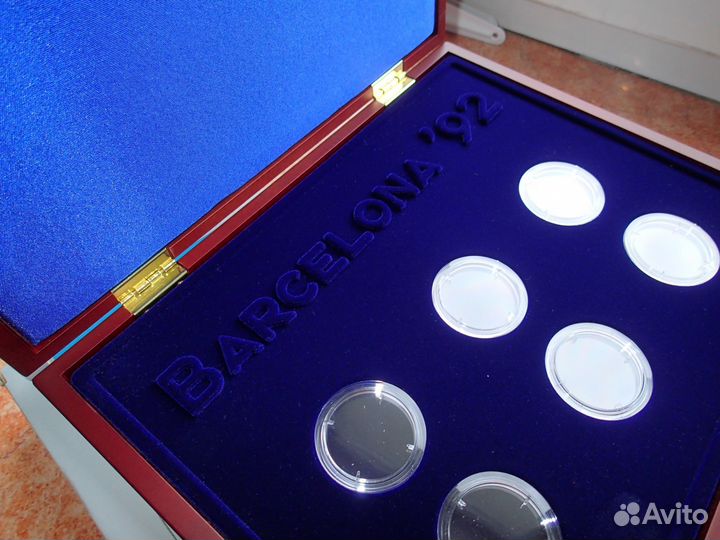 Футляр для монет 1991 барселона 6шт