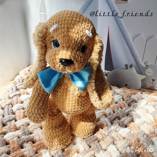 Вязаная игрушка Спаниелька