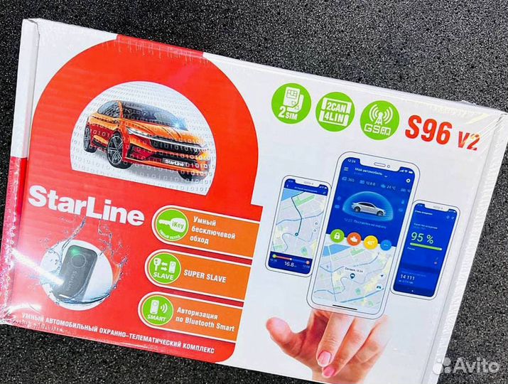 Сигнализация Starline S96 2canlin v2