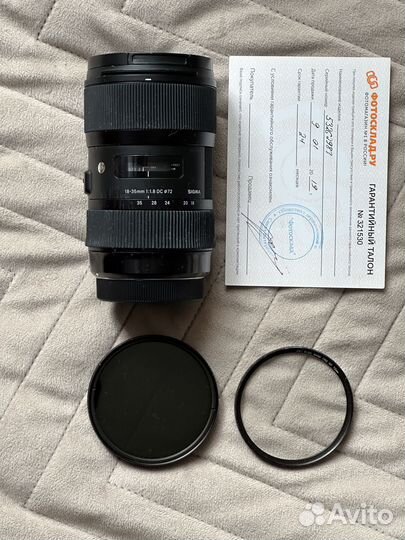 Объектив Sigma AF 18-35mm f/1.8 DC HSM Art Canon E