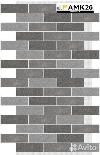 Гибкий кирпич, декоративное покрытие амк, микс 200