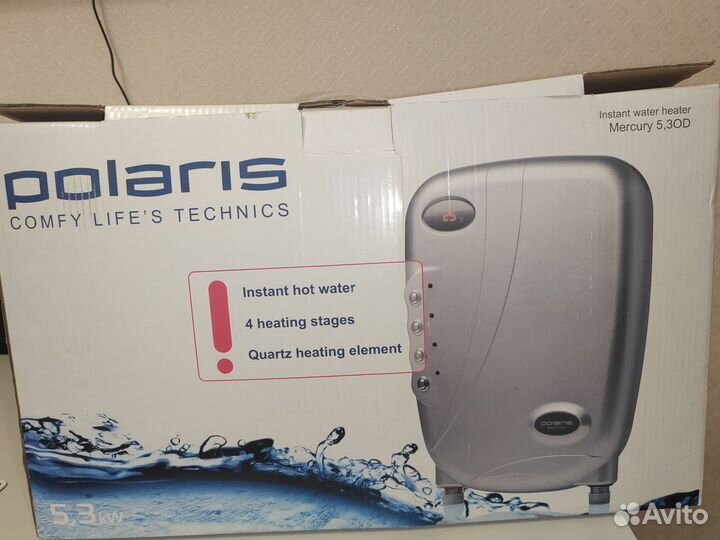 Водонагреватель проточный электрический Polaris