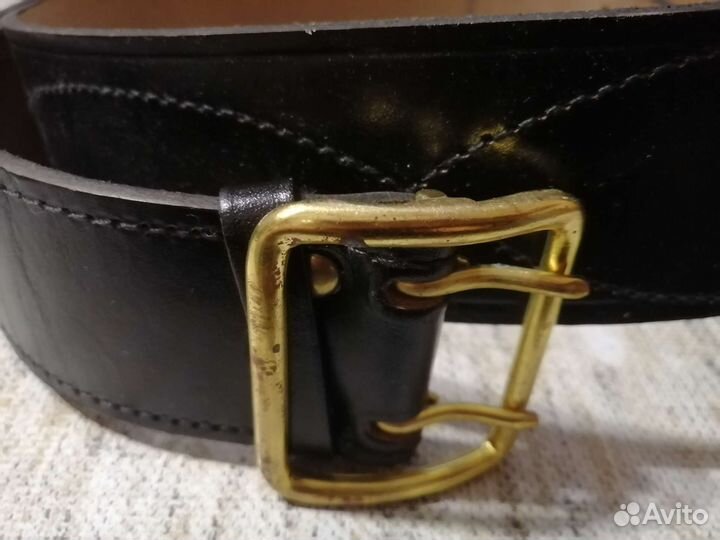 Ремень офицерский кожаный, новый, черного цвета